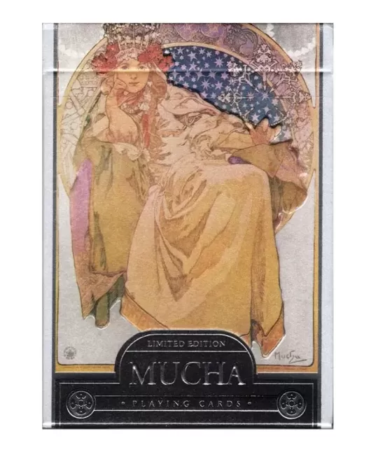 Mucha Princess Hyacinth Silver – Cărți de joc premium | Emagie.ro