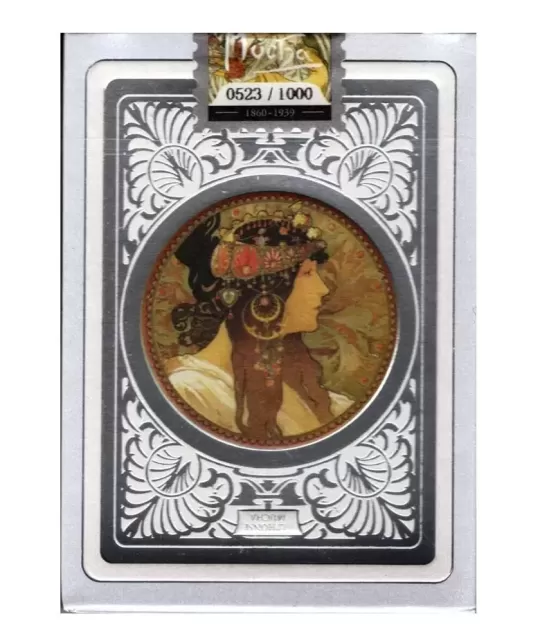 Mucha Princess Hyacinth Silver – Cărți de joc premium | Emagie.ro