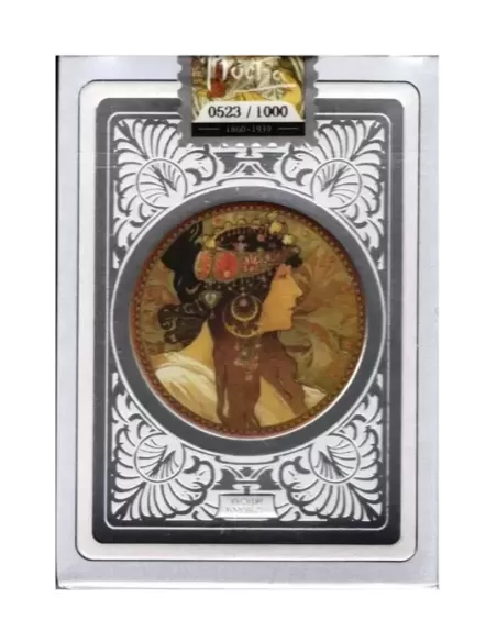 Mucha Princess Hyacinth Silver – Cărți de joc premium | Emagie.ro