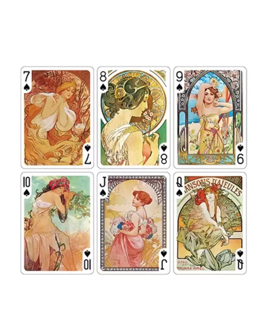 Mucha Princess Hyacinth Silver – Cărți de joc premium | Emagie.ro