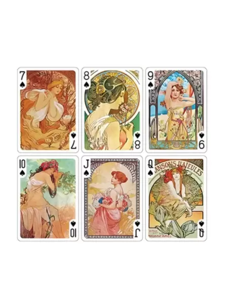 Mucha Princess Hyacinth Silver – Cărți de joc premium | Emagie.ro