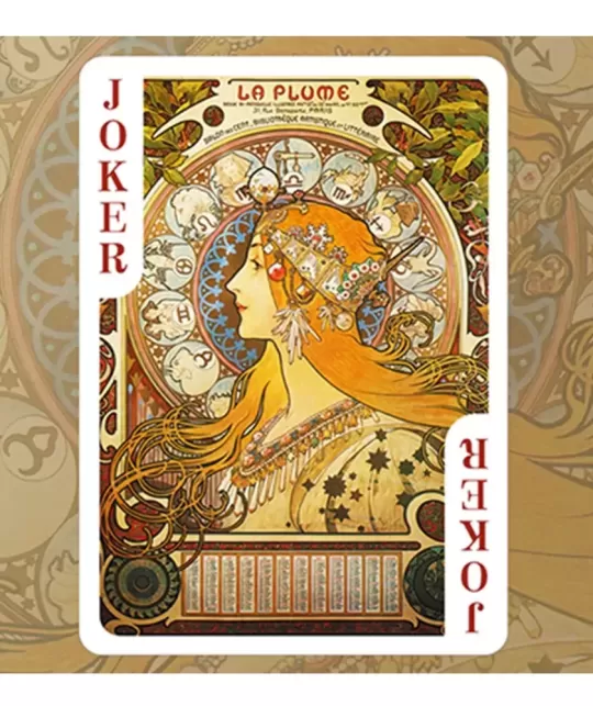 Mucha Princess Hyacinth Silver – Cărți de joc premium | Emagie.ro