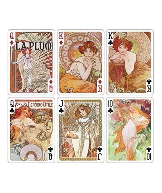 Mucha Princess Hyacinth Silver – Cărți de joc premium | Emagie.ro