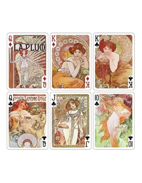 Mucha Princess Hyacinth Silver – Cărți de joc premium | Emagie.ro