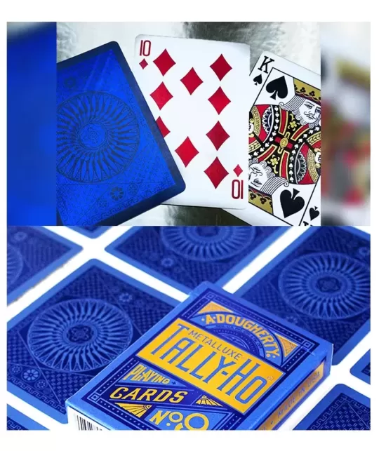 Tally Ho Blue Circle MetalLuxe – Cărți de joc premium | Emagie.ro