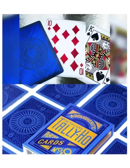 Tally Ho Blue Circle MetalLuxe – Cărți de joc premium | Emagie.ro