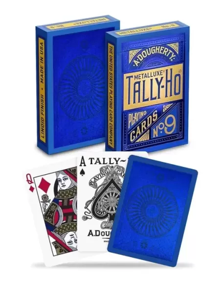 Tally Ho Blue Circle MetalLuxe – Cărți de joc premium | Emagie.ro