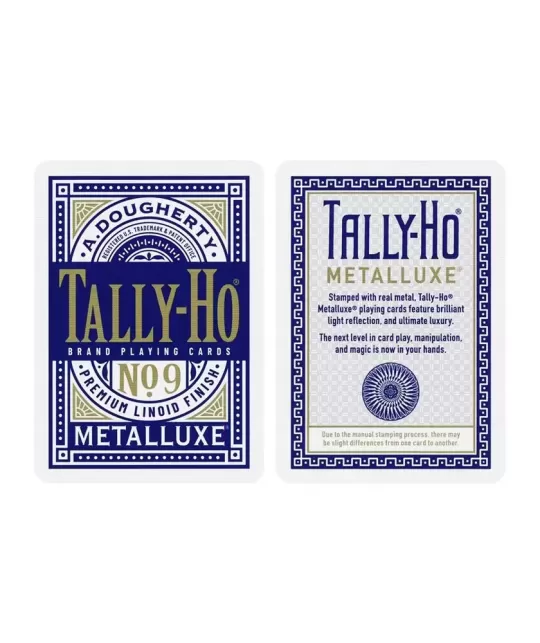 Tally Ho Blue Circle MetalLuxe – Cărți de joc premium | Emagie.ro