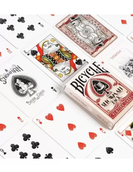 Bicycle Snowman Red – Cărți de joc premium | Emagie.ro