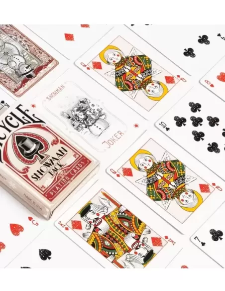 Bicycle Snowman Red – Cărți de joc premium | Emagie.ro