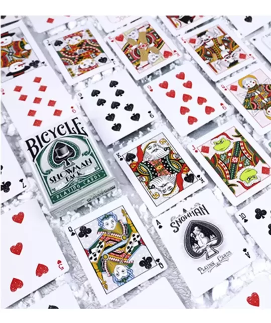 Bicycle Snowman Green – Cărți de joc premium | Emagie.ro