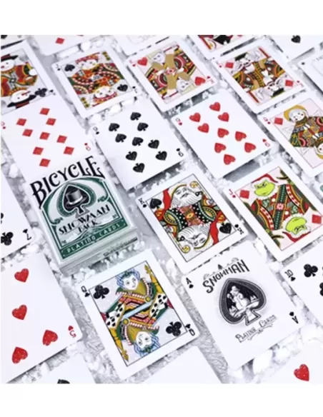 Bicycle Snowman Green – Cărți de joc premium | Emagie.ro