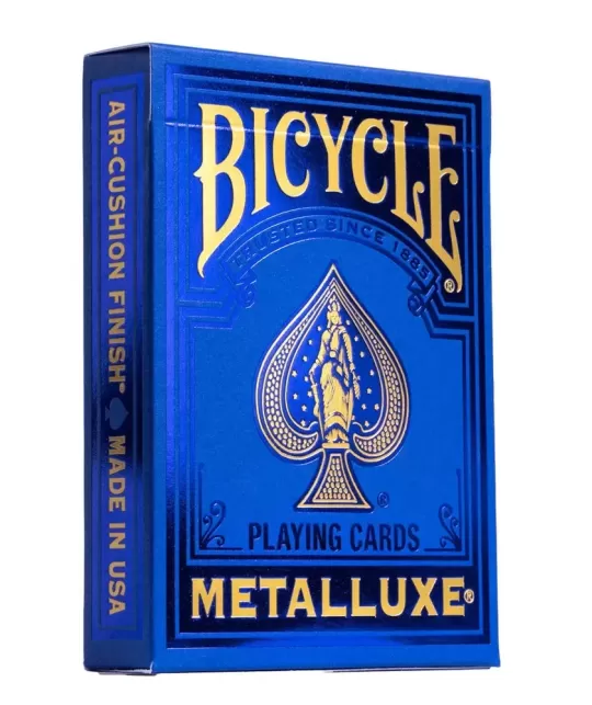 Bicycle Metalluxe Blue – Cărți de joc premium | Emagie.ro