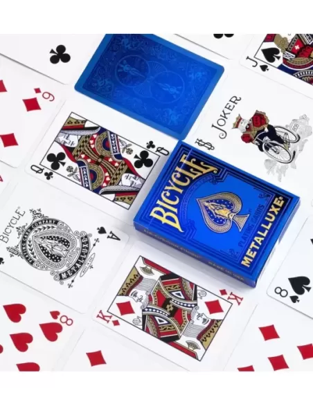 Bicycle Metalluxe Blue – Cărți de joc premium | Emagie.ro