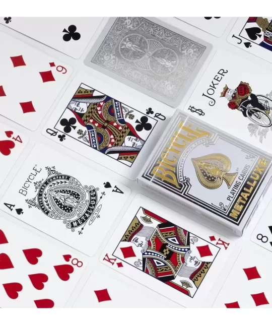 Bicycle Metalluxe Silver – Cărți de joc premium | Emagie.ro