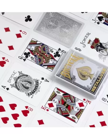 Bicycle Metalluxe Silver – Cărți de joc premium | Emagie.ro