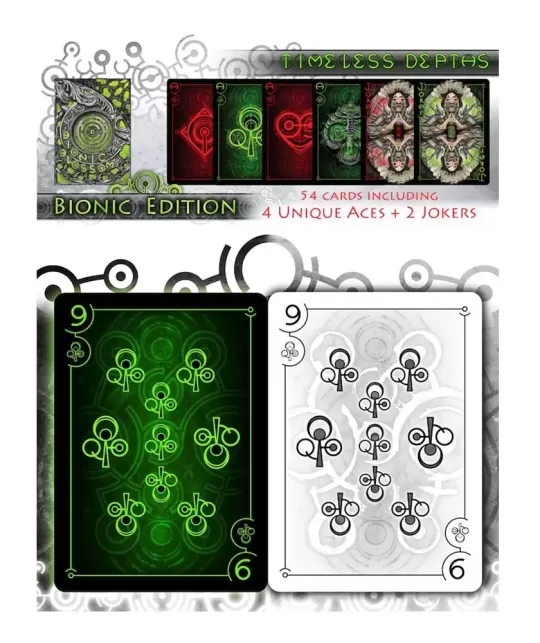 Timeless Depths Dark Bionic Edition – Premium Playing Cards | Emagie.ro
