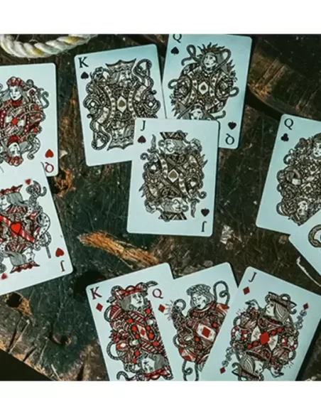 Red Seafarers by Joker and the Thief – Cărți de joc premium | Emagie.ro