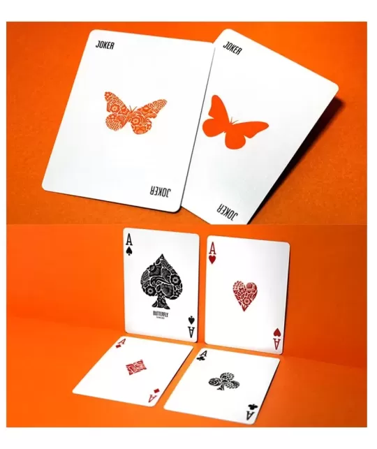 Butterfly Worker Orange Marked – Cărți de joc premium | Emagie.ro