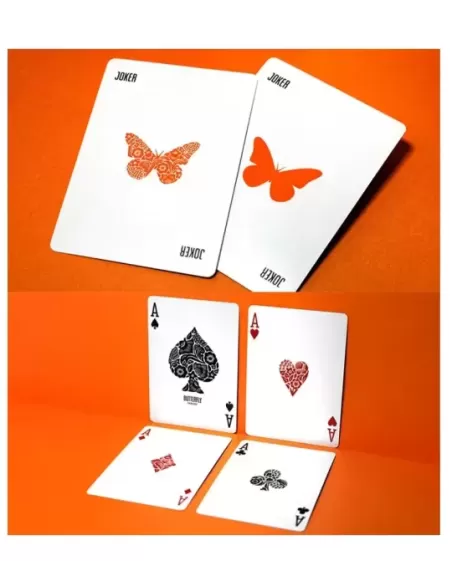 Butterfly Worker Orange Marked – Cărți de joc premium | Emagie.ro