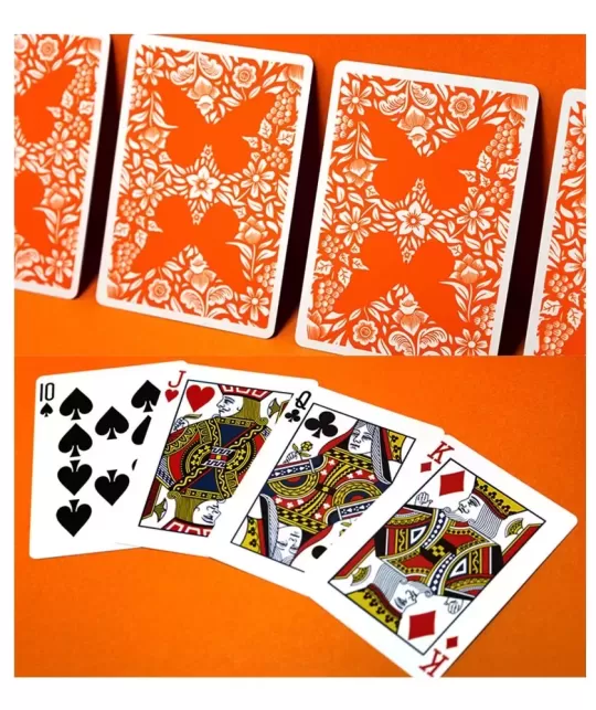 Butterfly Worker Orange Marked – Cărți de joc premium | Emagie.ro