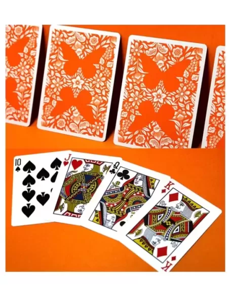 Butterfly Worker Orange Marked – Cărți de joc premium | Emagie.ro