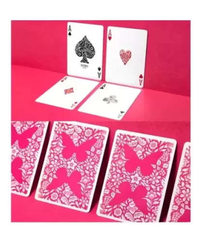 Butterfly Worker Pink Marked – Premium Playing Cards | Emagie.ro 2