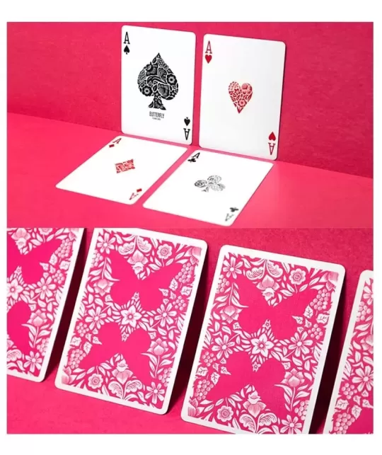 Butterfly Worker Pink Marked – Cărți de joc premium | Emagie.ro