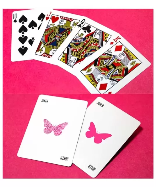 Butterfly Worker Pink Marked – Cărți de joc premium | Emagie.ro