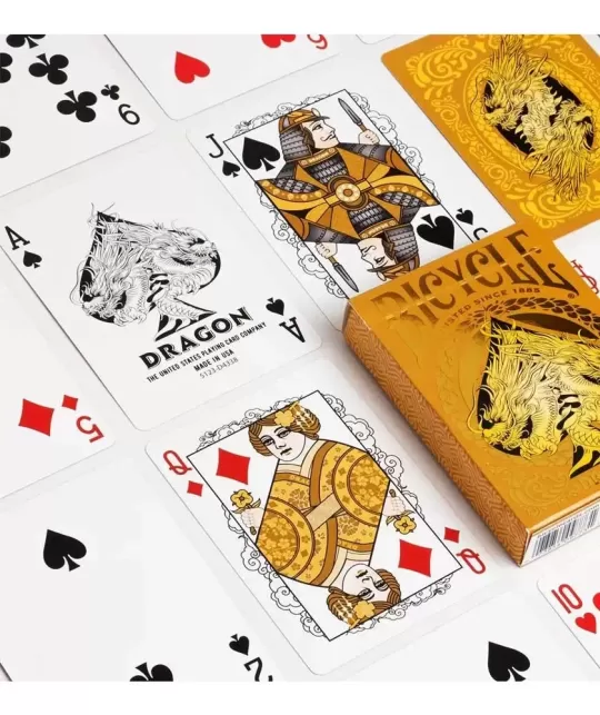 Bicycle Gold Dragon Playing Cards – Cărți de joc premium | Emagie.ro