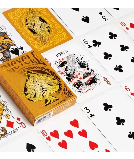 Bicycle Gold Dragon Playing Cards – Cărți de joc premium | Emagie.ro