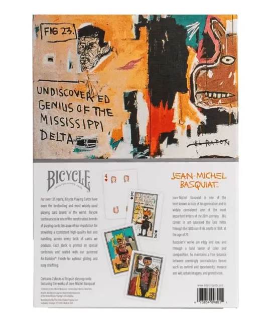 Bicycle Artist Series Playing Cards: JEAN-MICHEL BASQUIAT – Cărți de joc premium | Emagie.ro