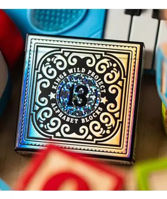 Black Alphabet Blocks Playing Cards – Cărți de joc premium | Emagie.ro