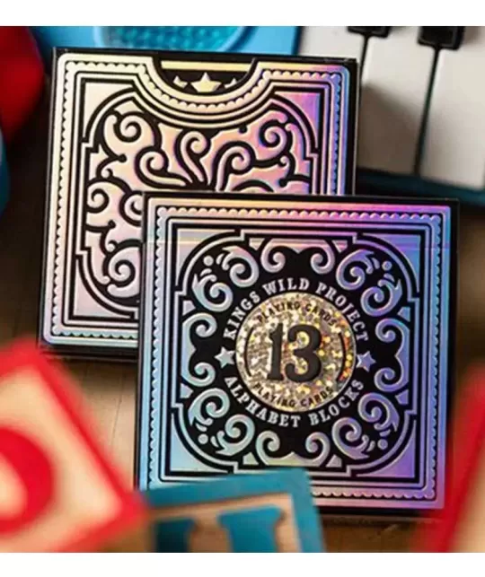 Black Alphabet Blocks Playing Cards – Cărți de joc premium | Emagie.ro