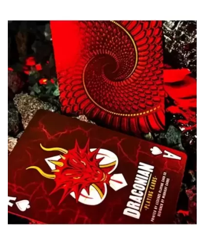Draconian Crimson Playing Cards – Cărți de joc premium | Emagie.ro