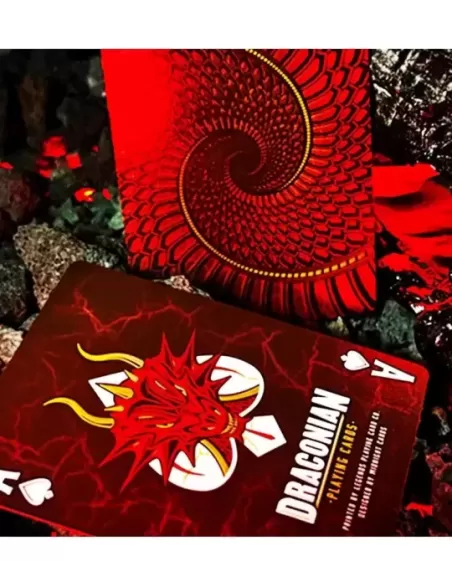 Draconian Crimson Playing Cards – Cărți de joc premium | Emagie.ro
