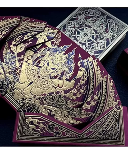 Asura Deluxe Red Playing Cards – Cărți de joc premium | Emagie.ro