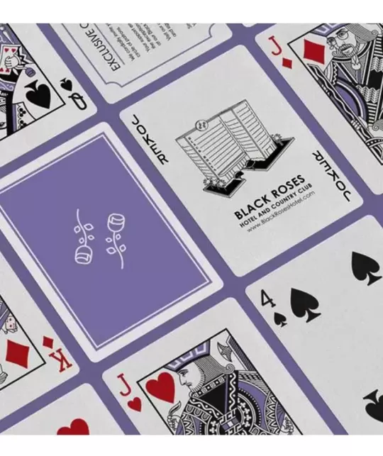Black Roses Hotel V4 Playing Cards – Cărți de joc premium | Emagie.ro