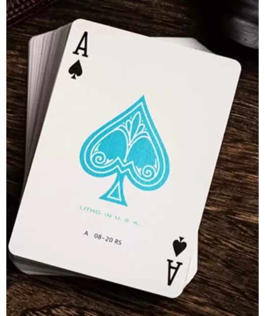 Jerrys Nugget Icey Blue Marked Monotone Playing Cards – Cărți de joc premium | Emagie.ro