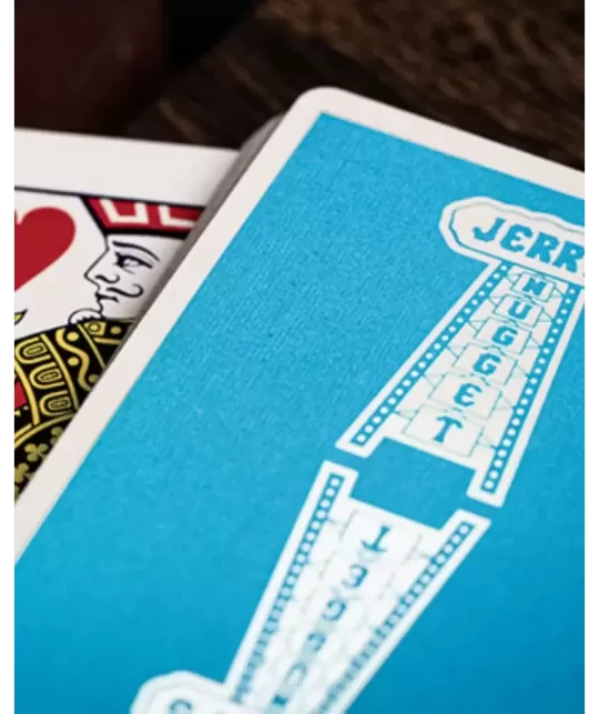 Jerrys Nugget Icey Blue Marked Monotone Playing Cards – Cărți de joc premium | Emagie.ro