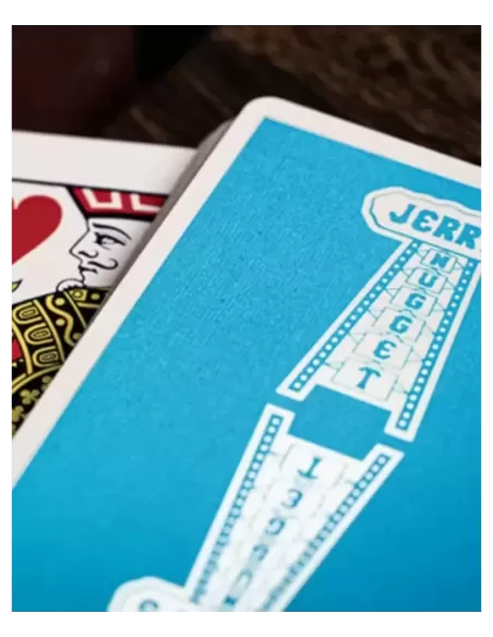 Jerrys Nugget Icey Blue Marked Monotone Playing Cards – Cărți de joc premium | Emagie.ro