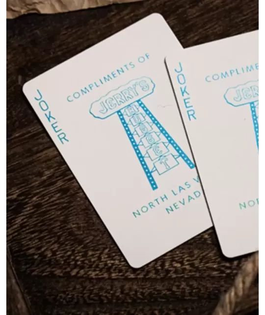Jerrys Nugget Icey Blue Marked Monotone Playing Cards – Cărți de joc premium | Emagie.ro
