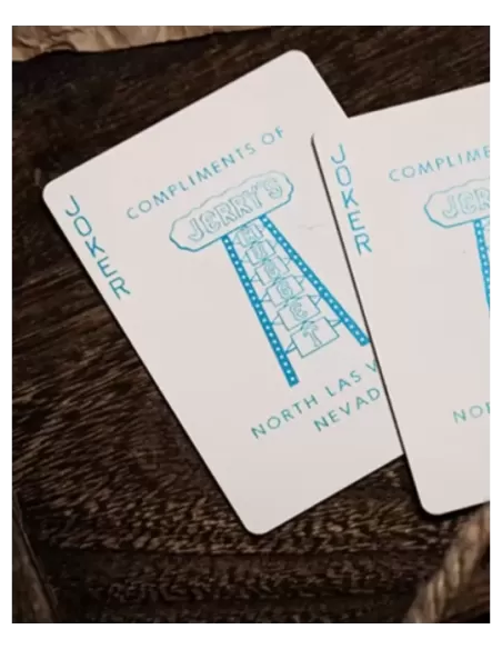 Jerrys Nugget Icey Blue Marked Monotone Playing Cards – Cărți de joc premium | Emagie.ro