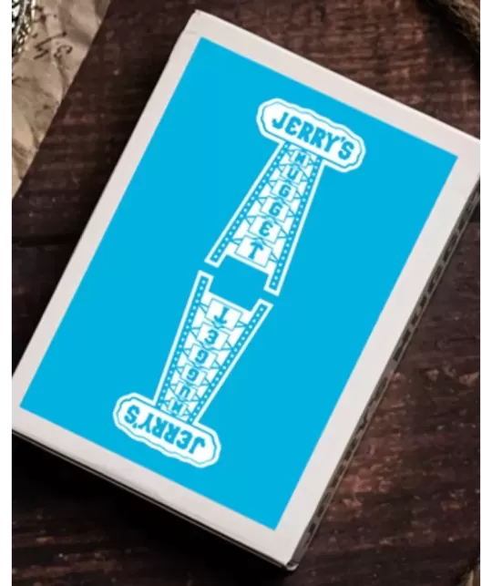 Jerrys Nugget Icey Blue Marked Monotone Playing Cards – Cărți de joc premium | Emagie.ro