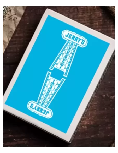 Jerrys Nugget Icey Blue Marked Monotone Playing Cards – Cărți de joc premium | Emagie.ro