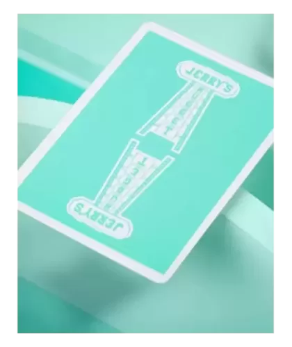 Jerrys Nugget Monotone Tiffany Blue Playing Cards – Cărți de joc premium | Emagie.ro 2