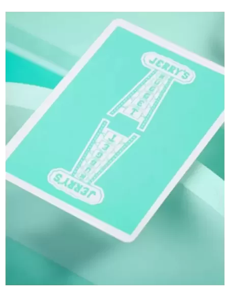 Jerrys Nugget Monotone Tiffany Blue Playing Cards – Cărți de joc premium | Emagie.ro