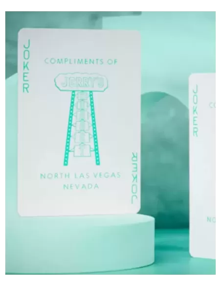Jerrys Nugget Monotone Tiffany Blue Playing Cards – Cărți de joc premium | Emagie.ro
