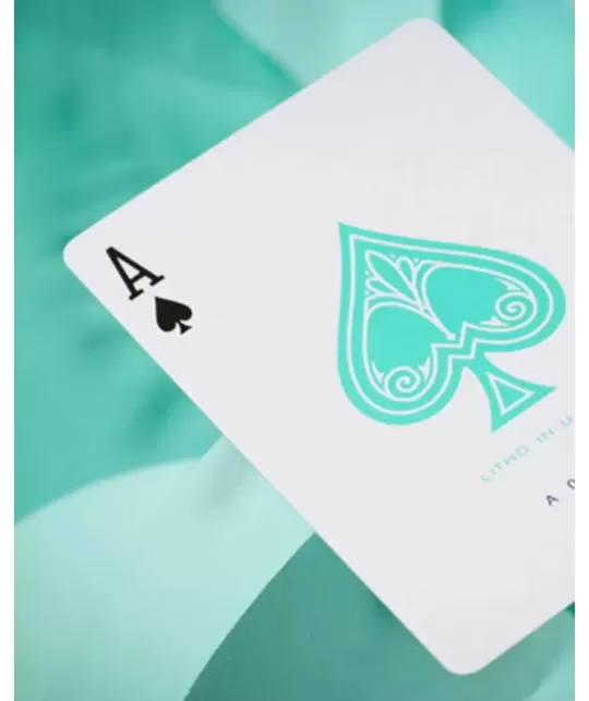 Jerrys Nugget Monotone Tiffany Blue Playing Cards – Cărți de joc premium | Emagie.ro