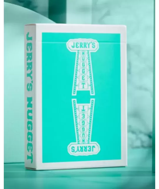 Jerrys Nugget Monotone Tiffany Blue Playing Cards – Cărți de joc premium | Emagie.ro